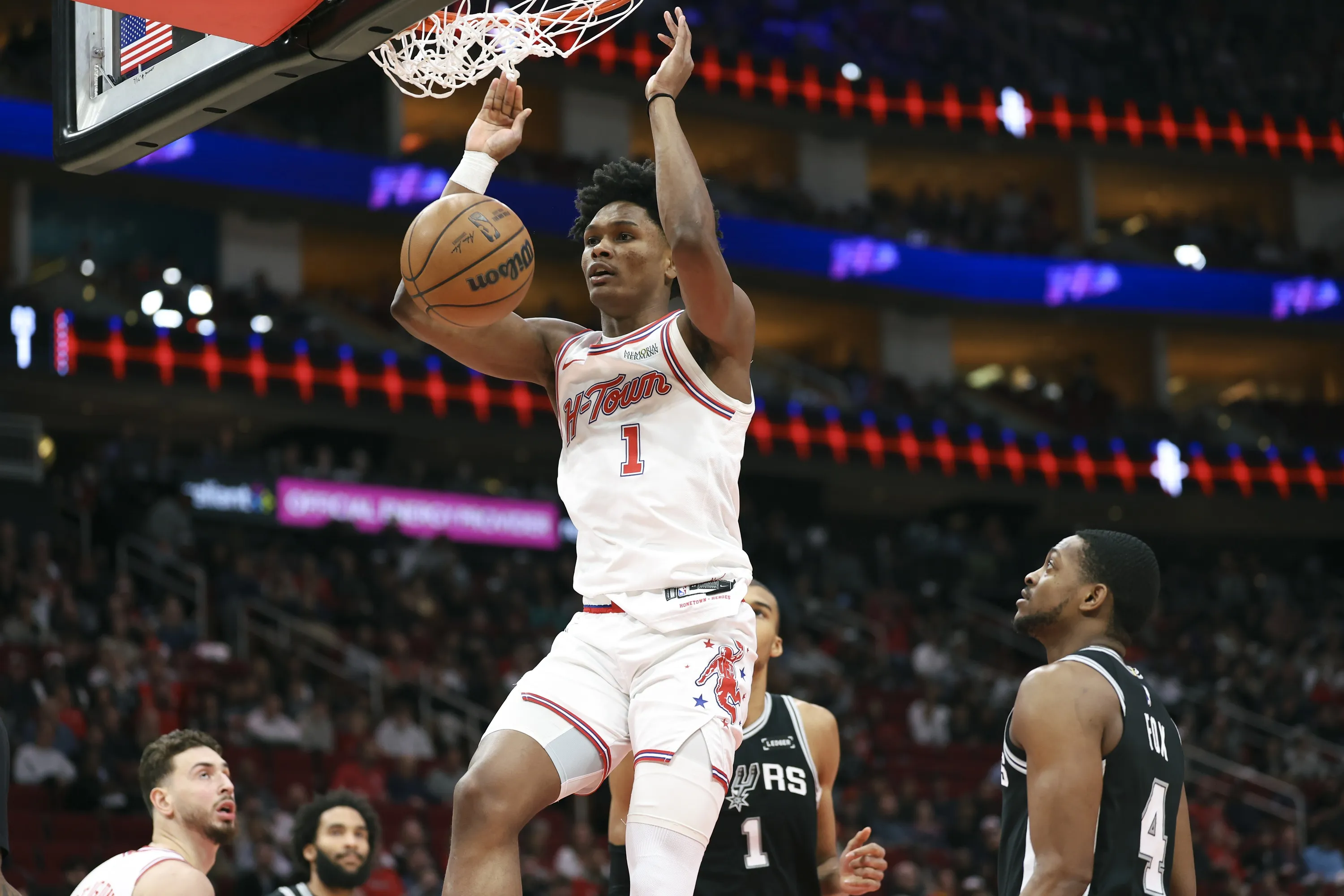 Amen Thompson Shines with Electrifying Dunks, but Rockets Fall to Spurs