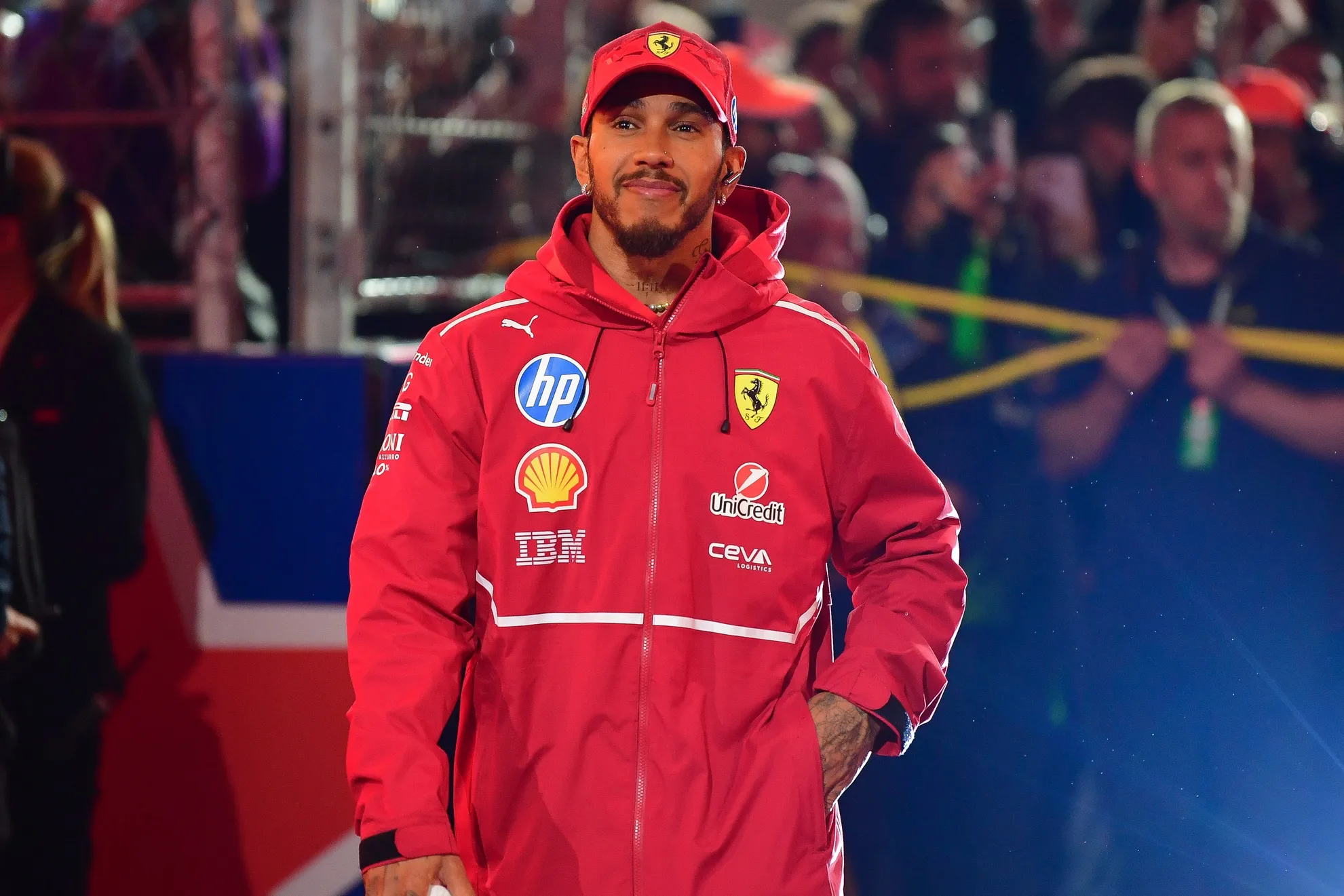 Lewis Hamilton Exchanges Thumbs-Up With Charles Leclerc After Securing First Ferrari Podium
