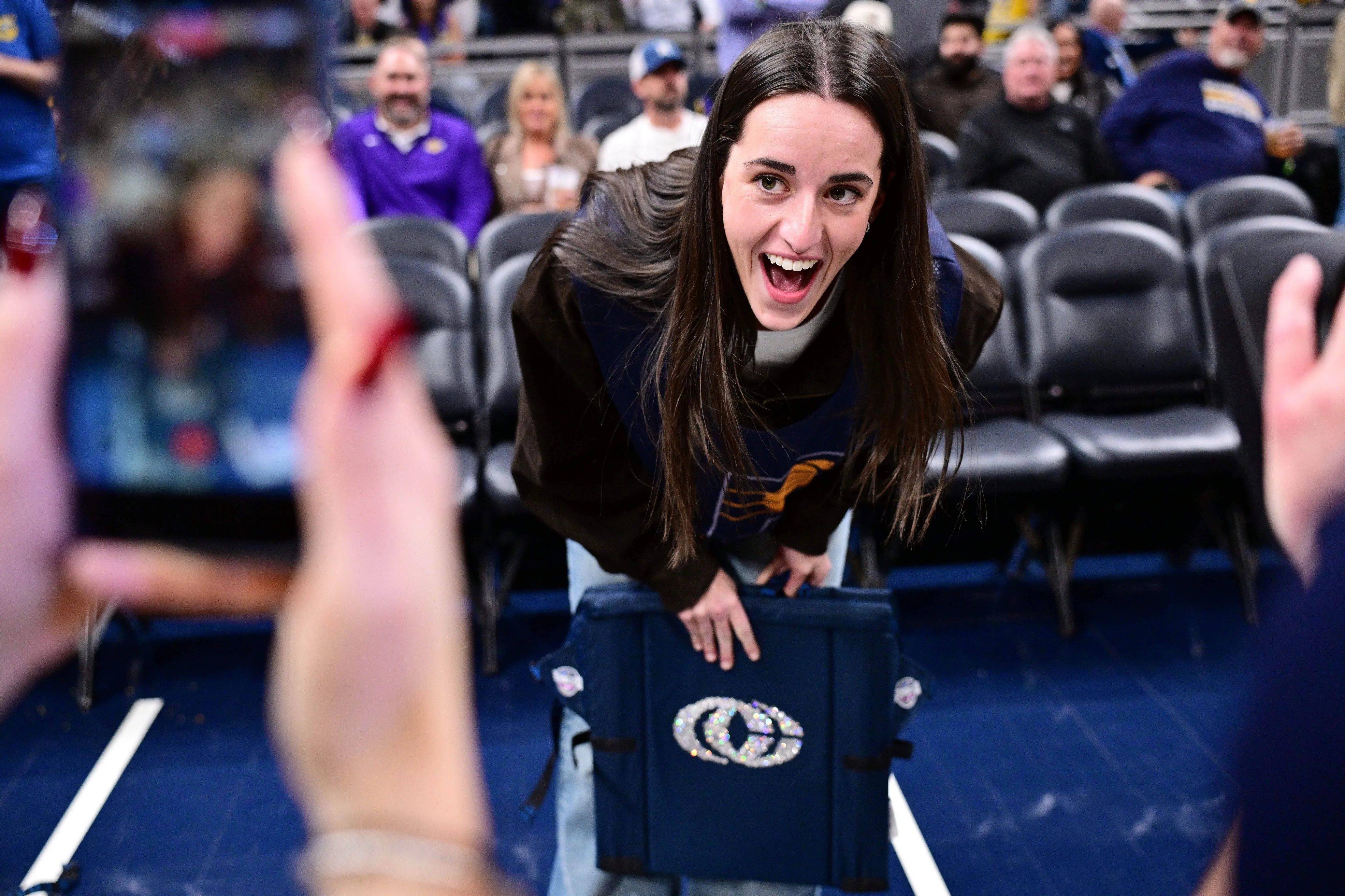 Caitlin Clark LeBron James Eye Contact Moment Goes Viral During Lakers vs. Pacers Game