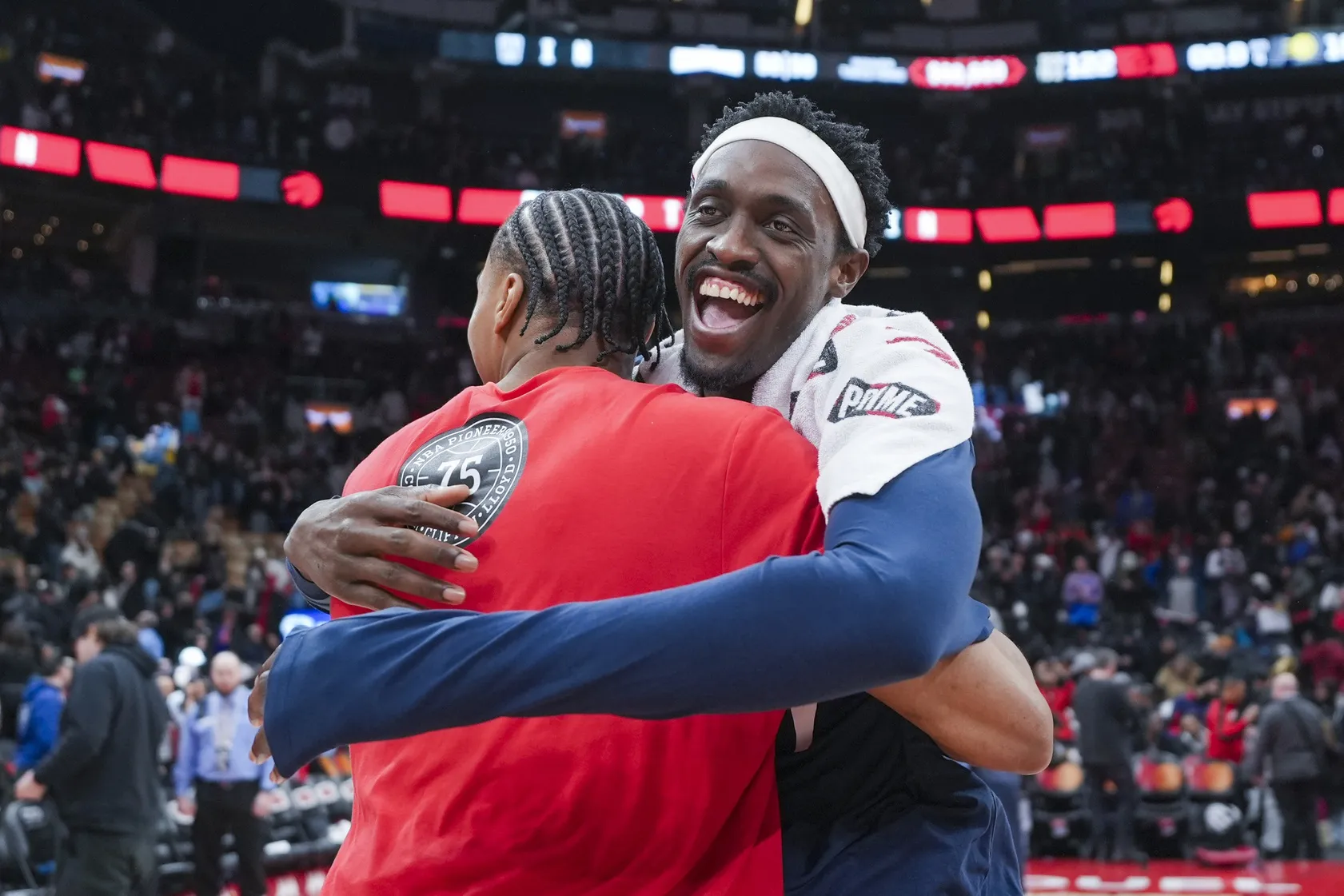 Scottie Barnes, Pascal Siakam Share Emotional Reunion as Raptors Top Pacers