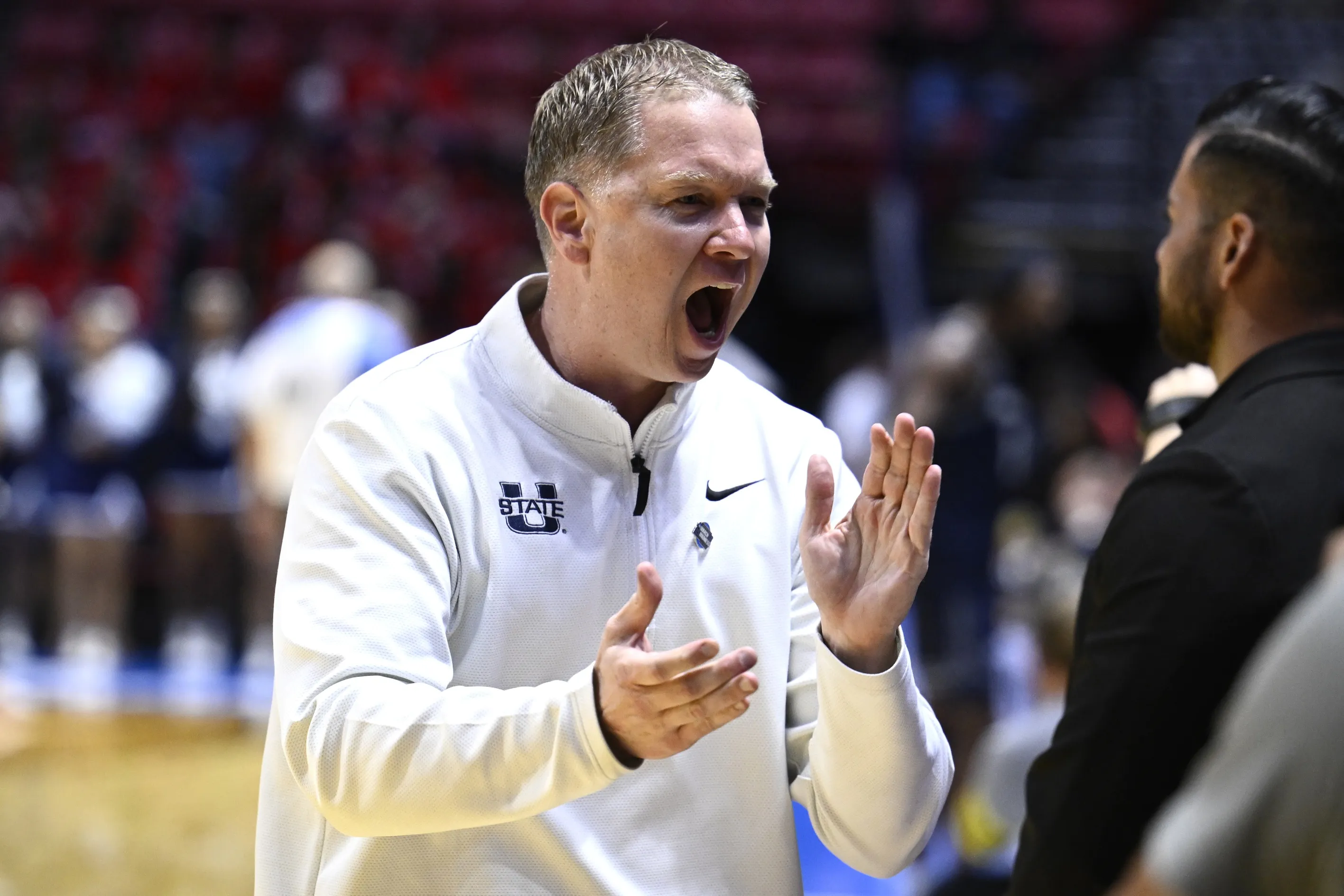 Jerrod Calhoun Secures First NCAA Tournament Win as Utah State Advances Past Villanova