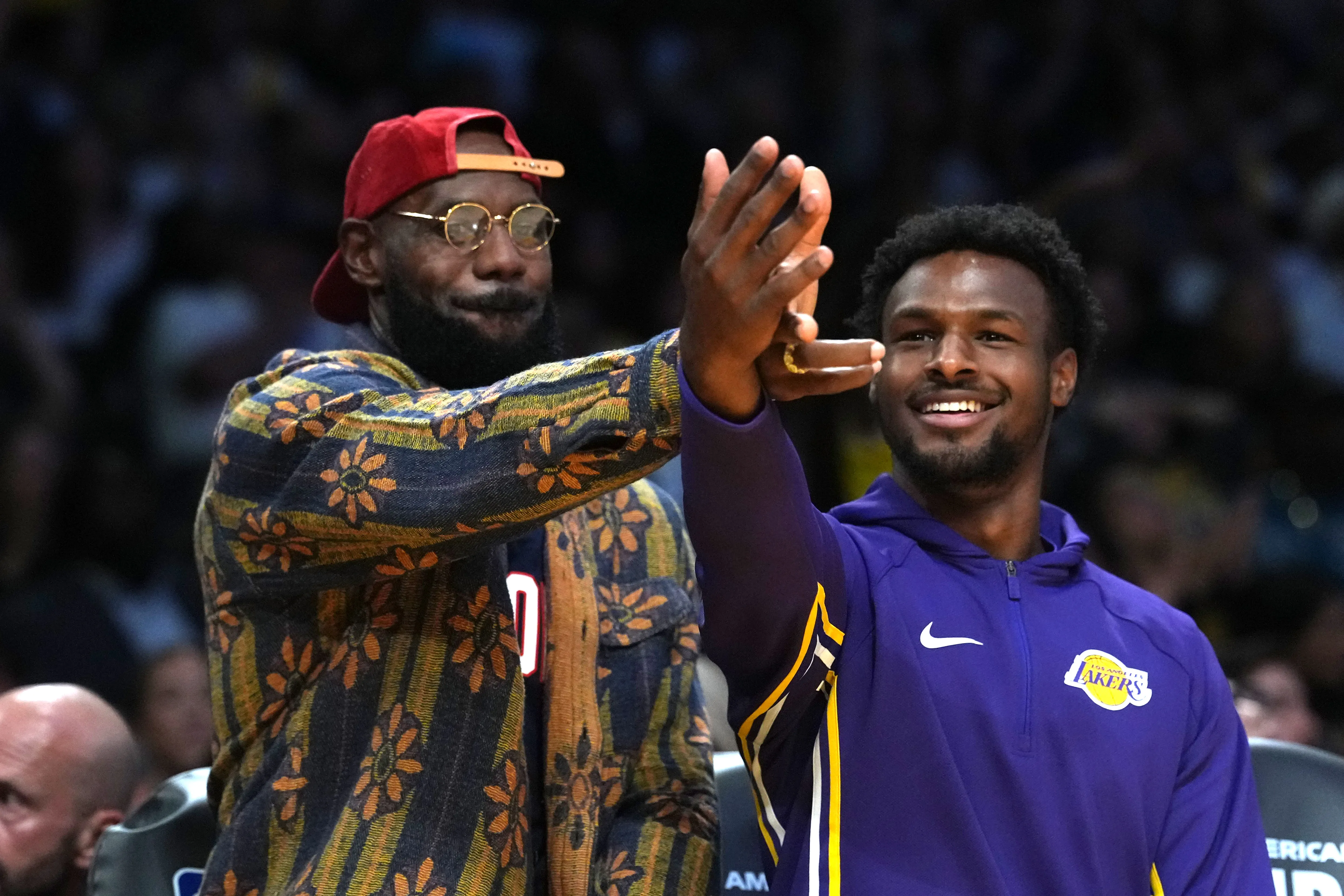 LeBron James and Bronny Make NBA History With First Father-Son Assist