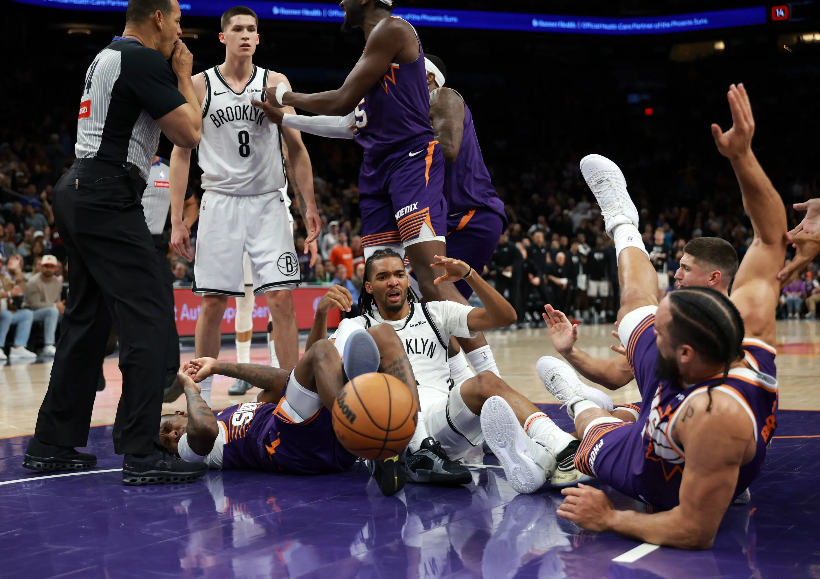 Late Scuffle Mars Nets’ Loss as Demin, Brooks Clash
