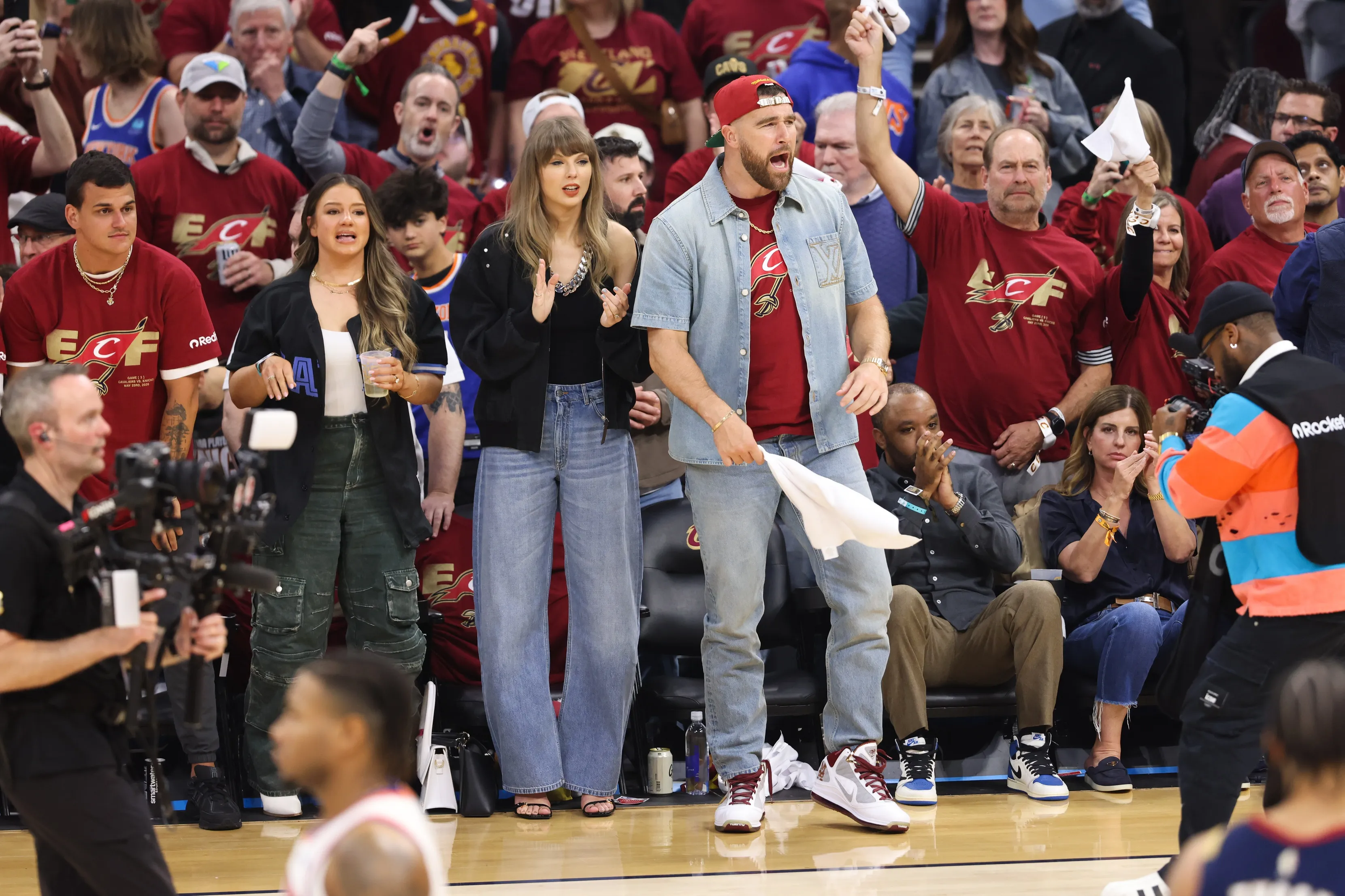 Travis Kelce and Taylor Swift’s Cavs-Knicks Game 3 Appearance Goes Viral Online