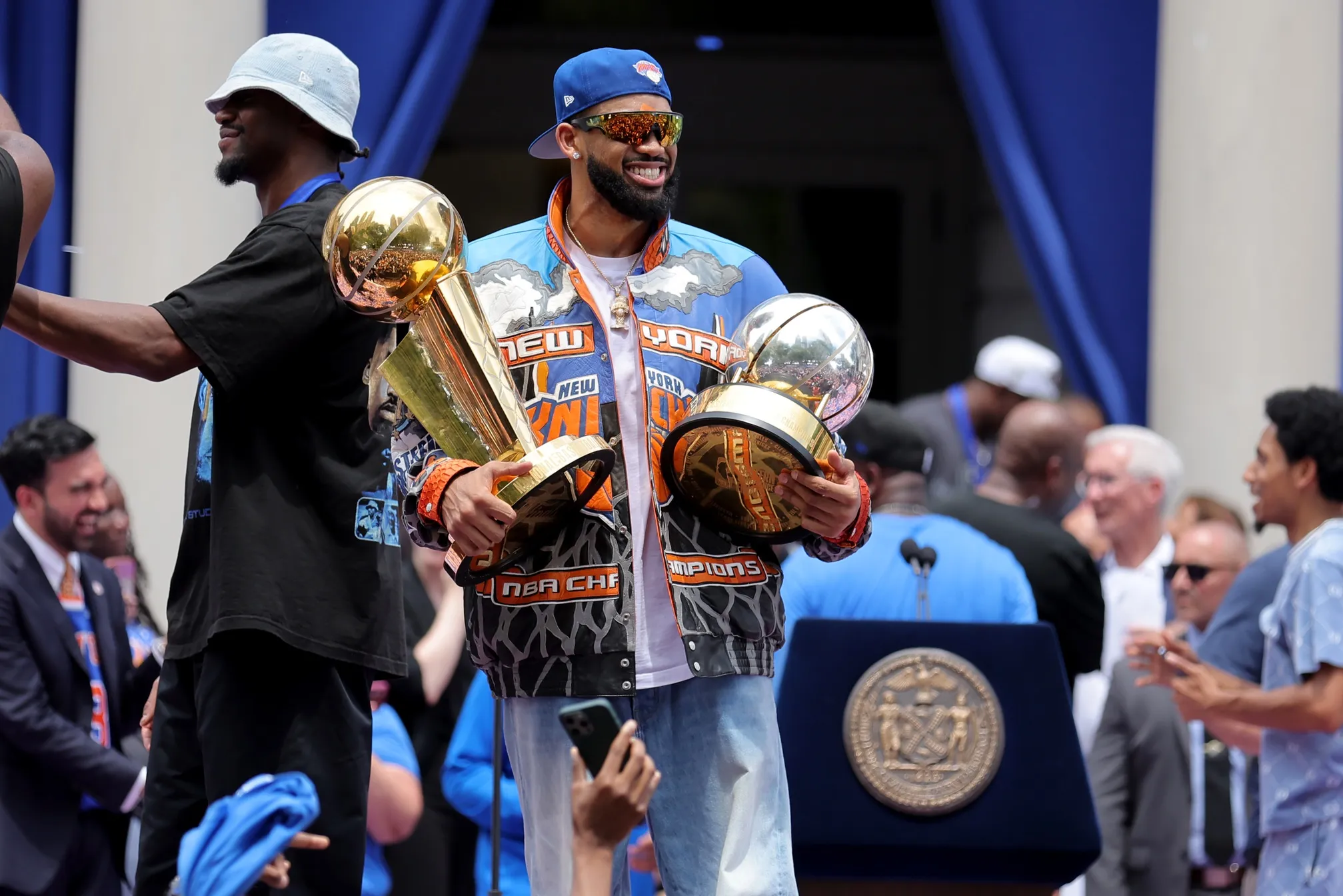Karl-Anthony Towns Receives Hero’s Welcome as Knicks Fans Celebrate Title