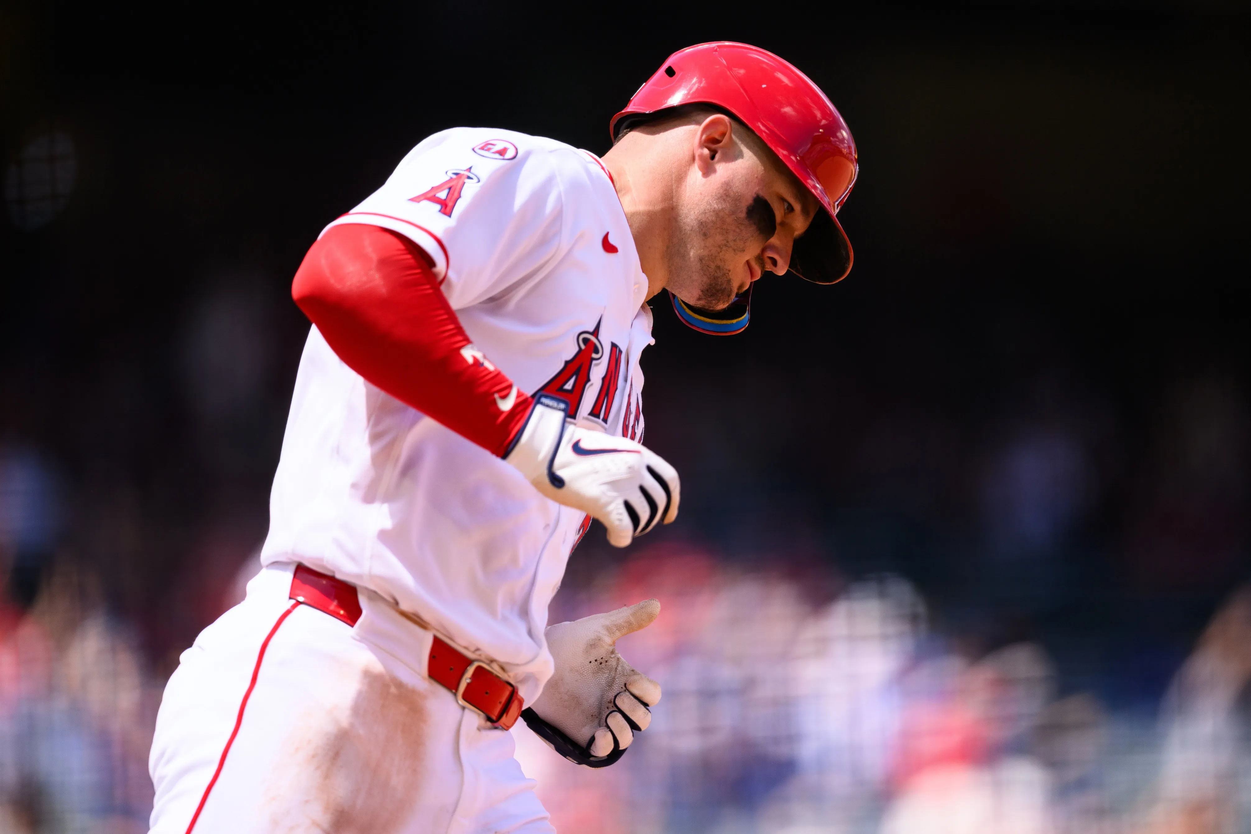 Mike Trout Ties Angels Extra-Base Hits Record in Emotional Win Over Blue Jays