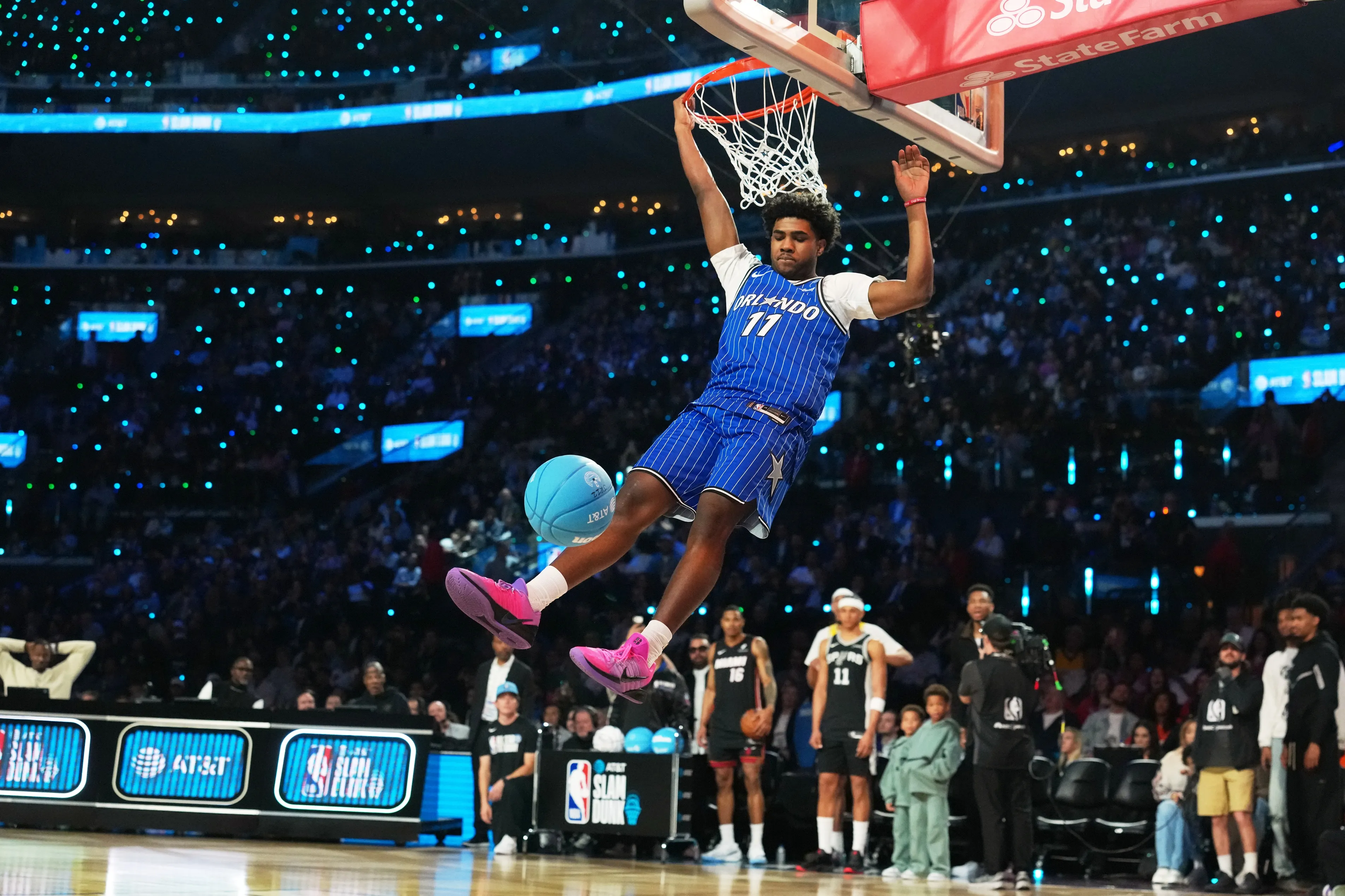 Jase Richardson Walks Away Laughing After Scary Fall at Slam Dunk Contest