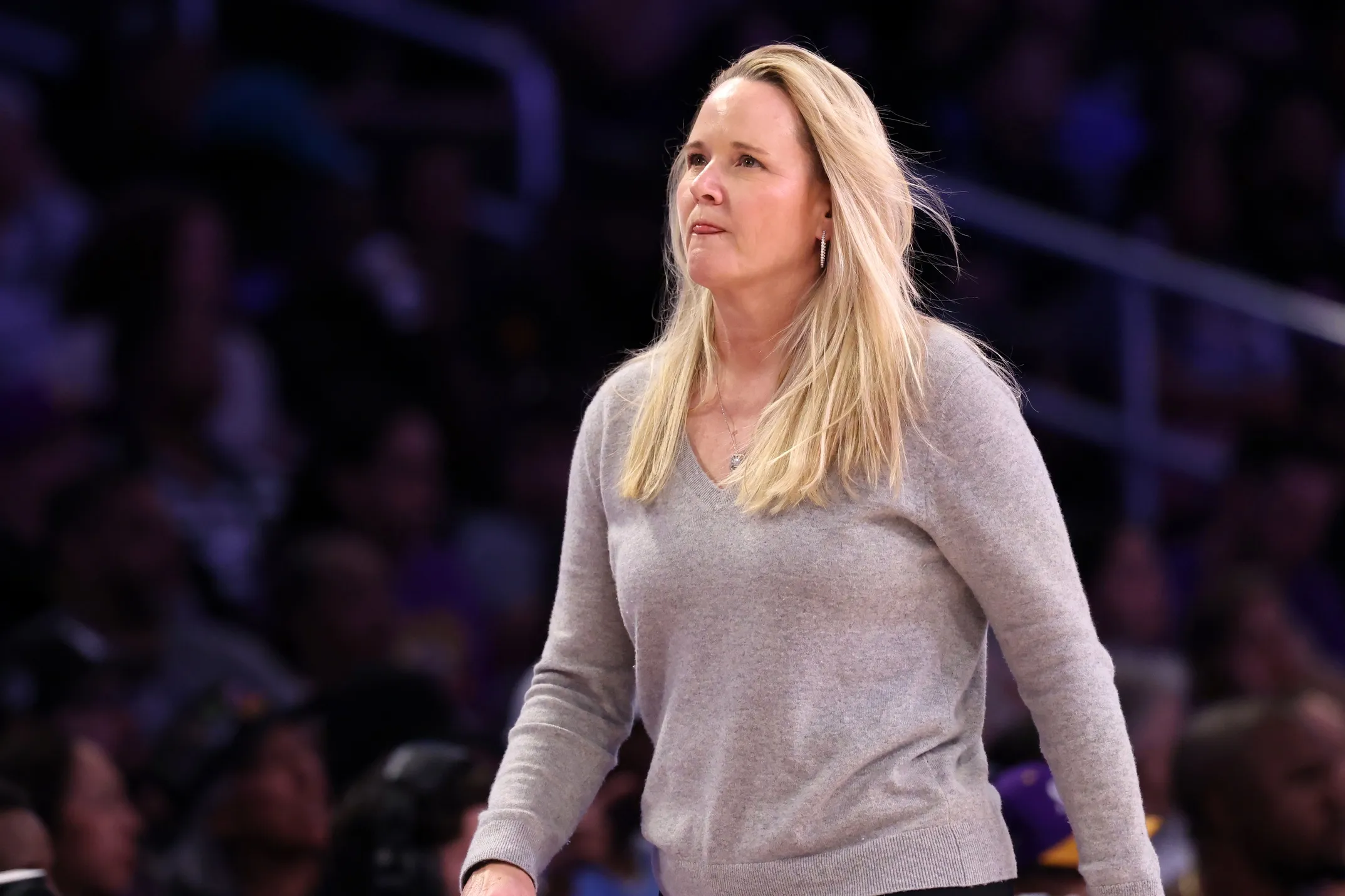 Lynne Roberts Candid After Sparks Fall To Sun In Effort-Filled Road Loss
