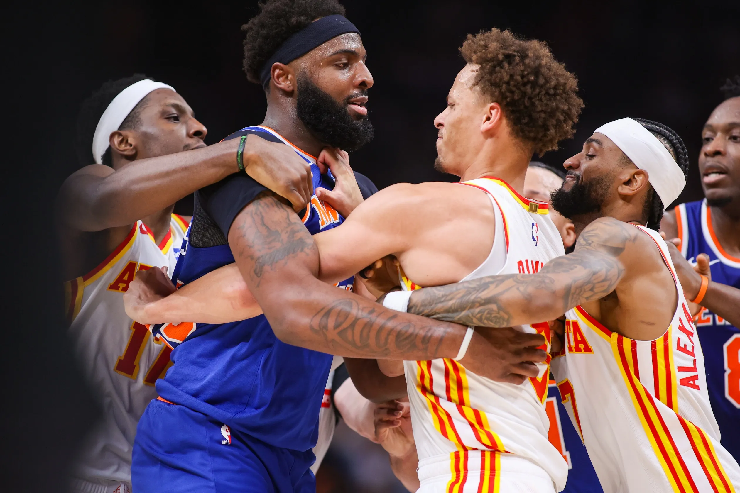 Knicks Surge Past Hawks With Dominant Closeout, Tensions Flare Late