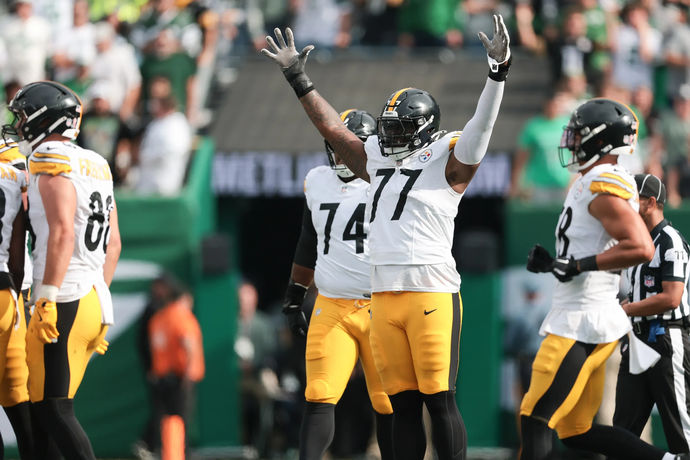 Steelers’ Broderick Jones Leaves Uncertain Return Timeline Amid Neck Injury Concerns