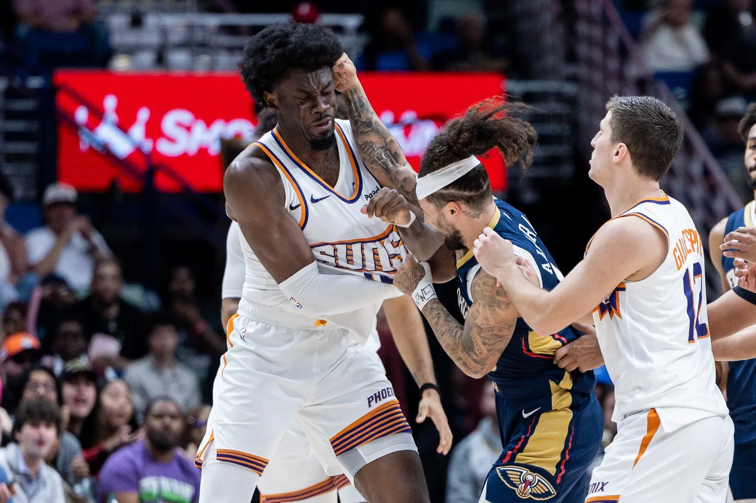 Tempers Flare, Suns Prevail as Williams and Alvarado Are Ejected