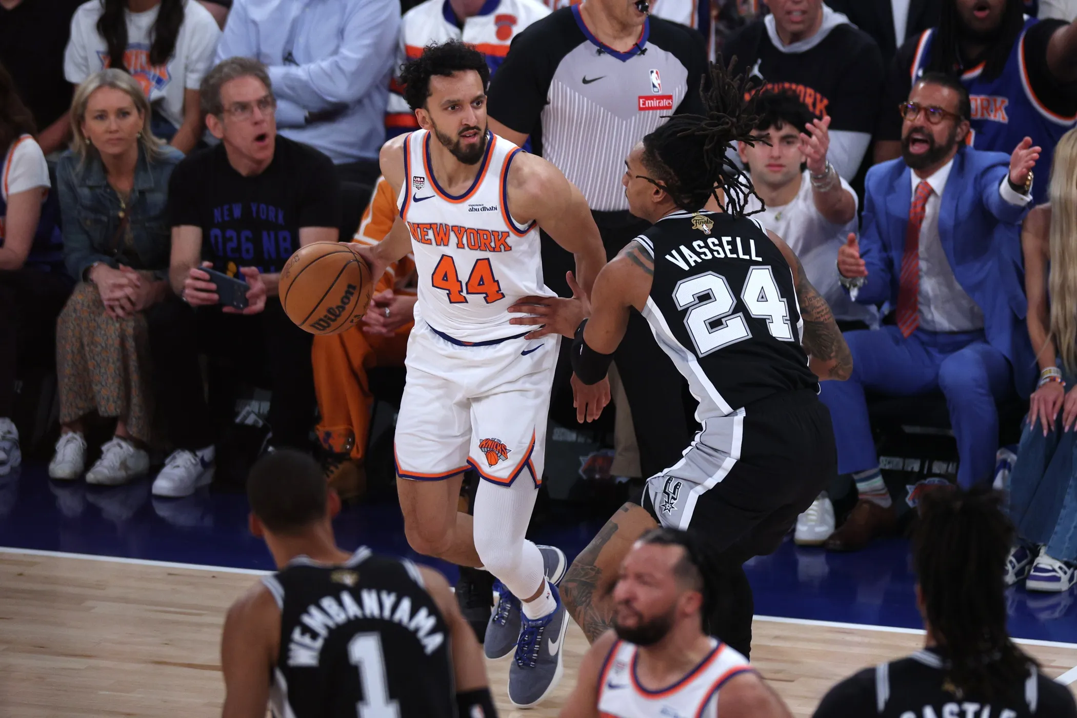 Landry Shamet Credits Spurs' Physical Play After Knicks Drop Game 3 Finals