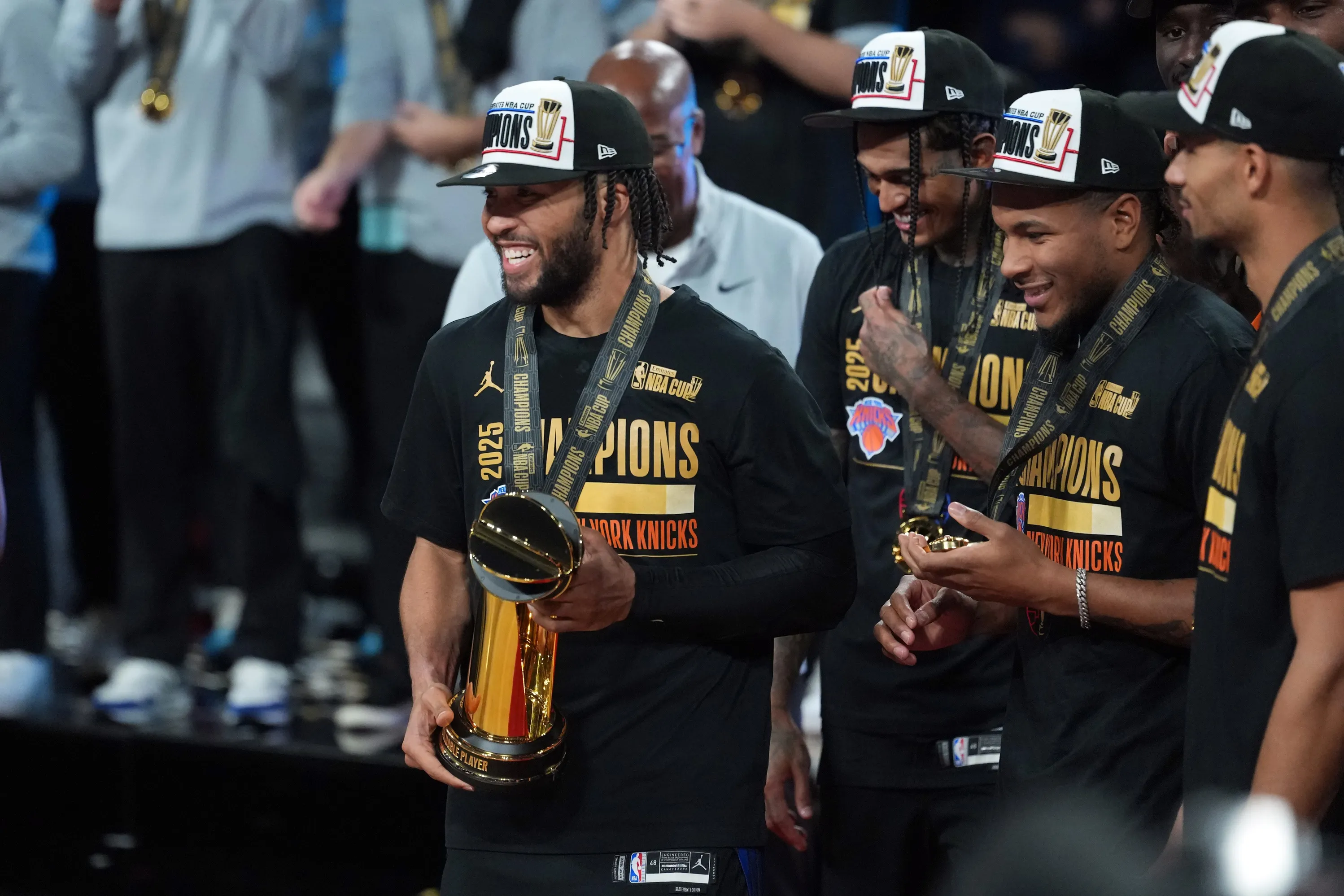 Knicks Celebrate NBA Cup Win, but Brunson Keeps Focus on the Bigger Picture