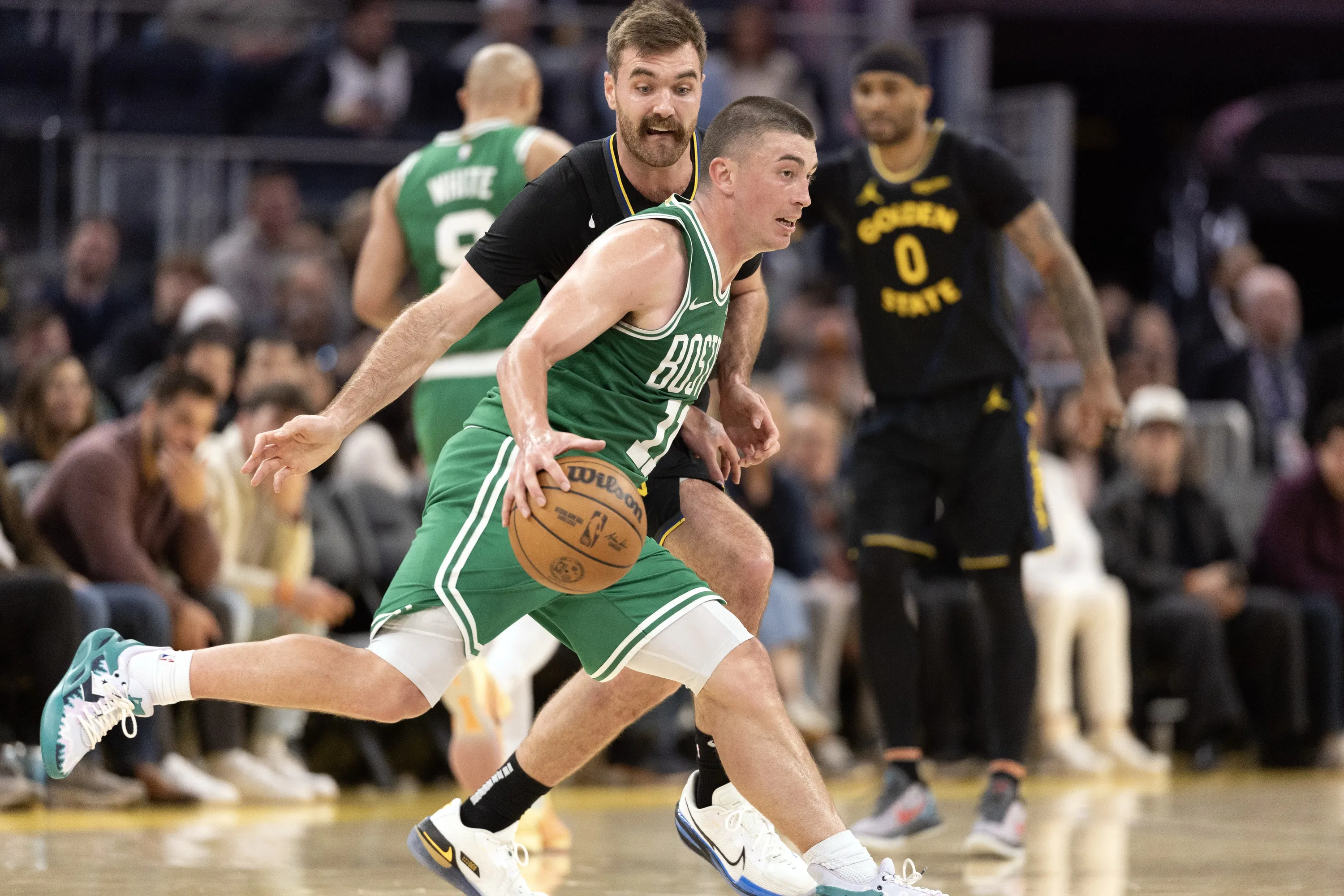 Pritchard Climbs Celtics’ 3-Point List as Boston Dominates Warriors