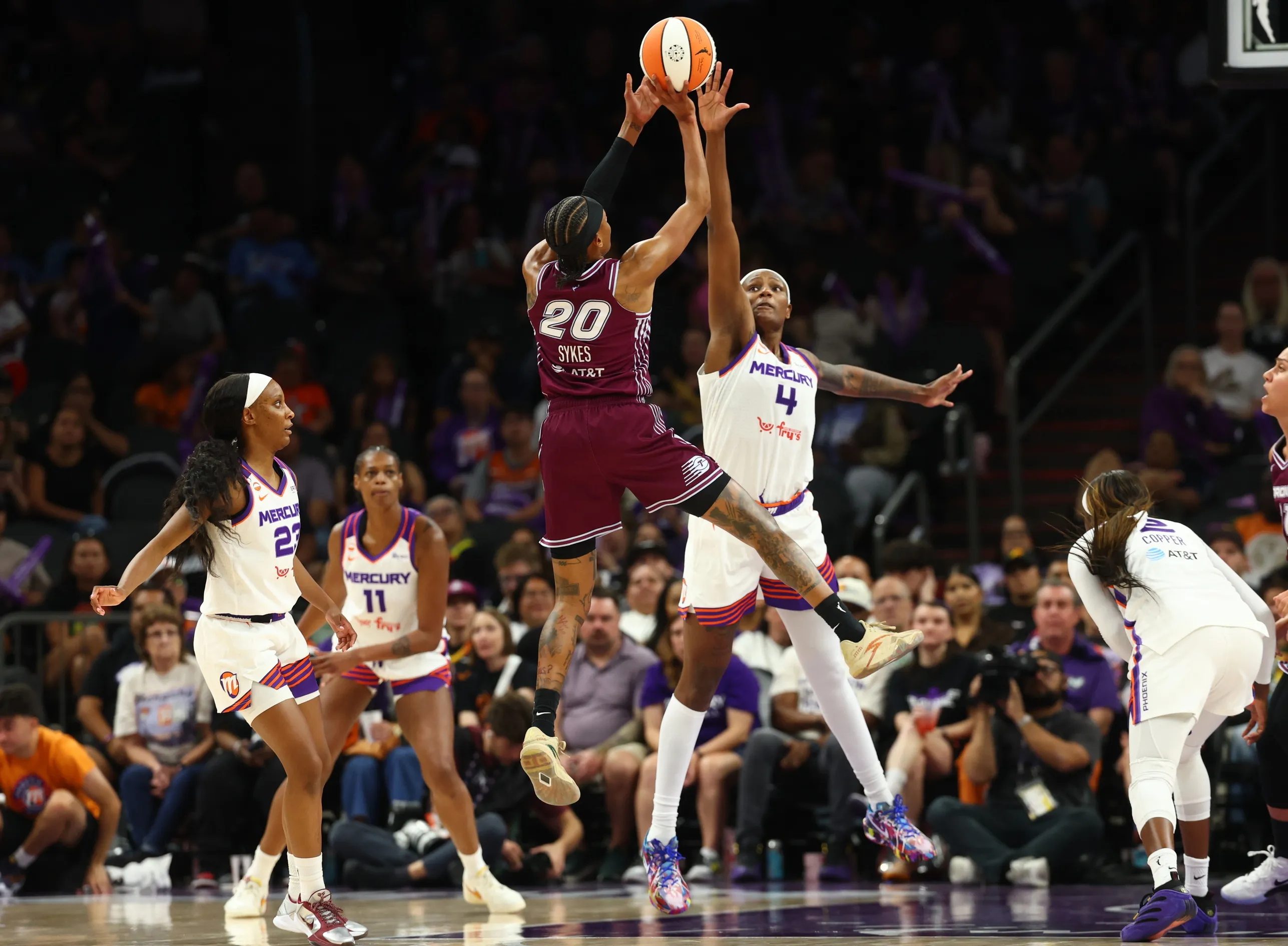 Sykes and Mabrey Make WNBA History as Tempo Upset Mercury 98–90