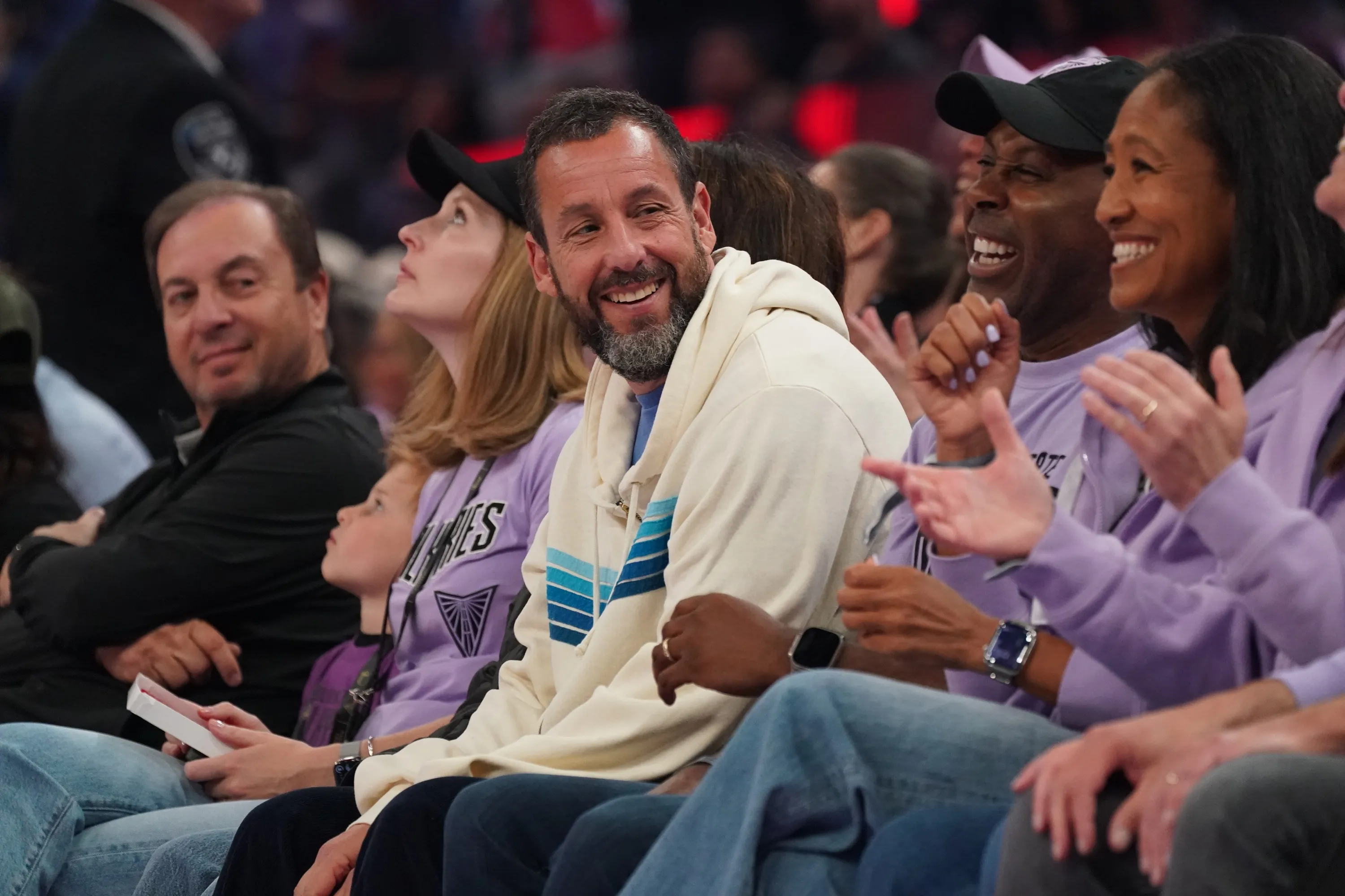 Adam Sandler Courtside Appearance Adds Star Power To Aces-Valkyries Game