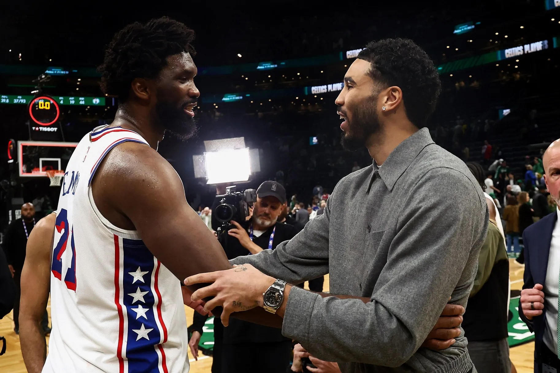 Tatum and Embiid Share Respectful Moment After Celtics’ Game 7 Exit