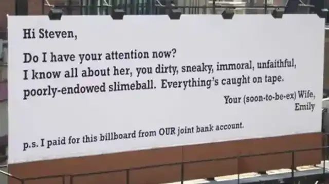 A Billboard Display Of Karma