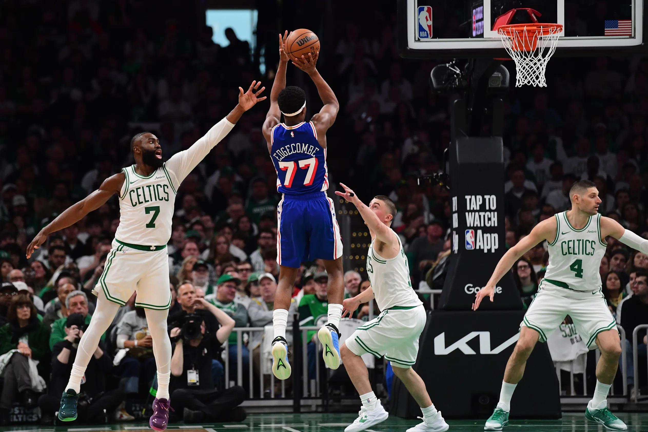 76ers Routed by Celtics in Game 1 as Edgecombe Urges Stronger Response