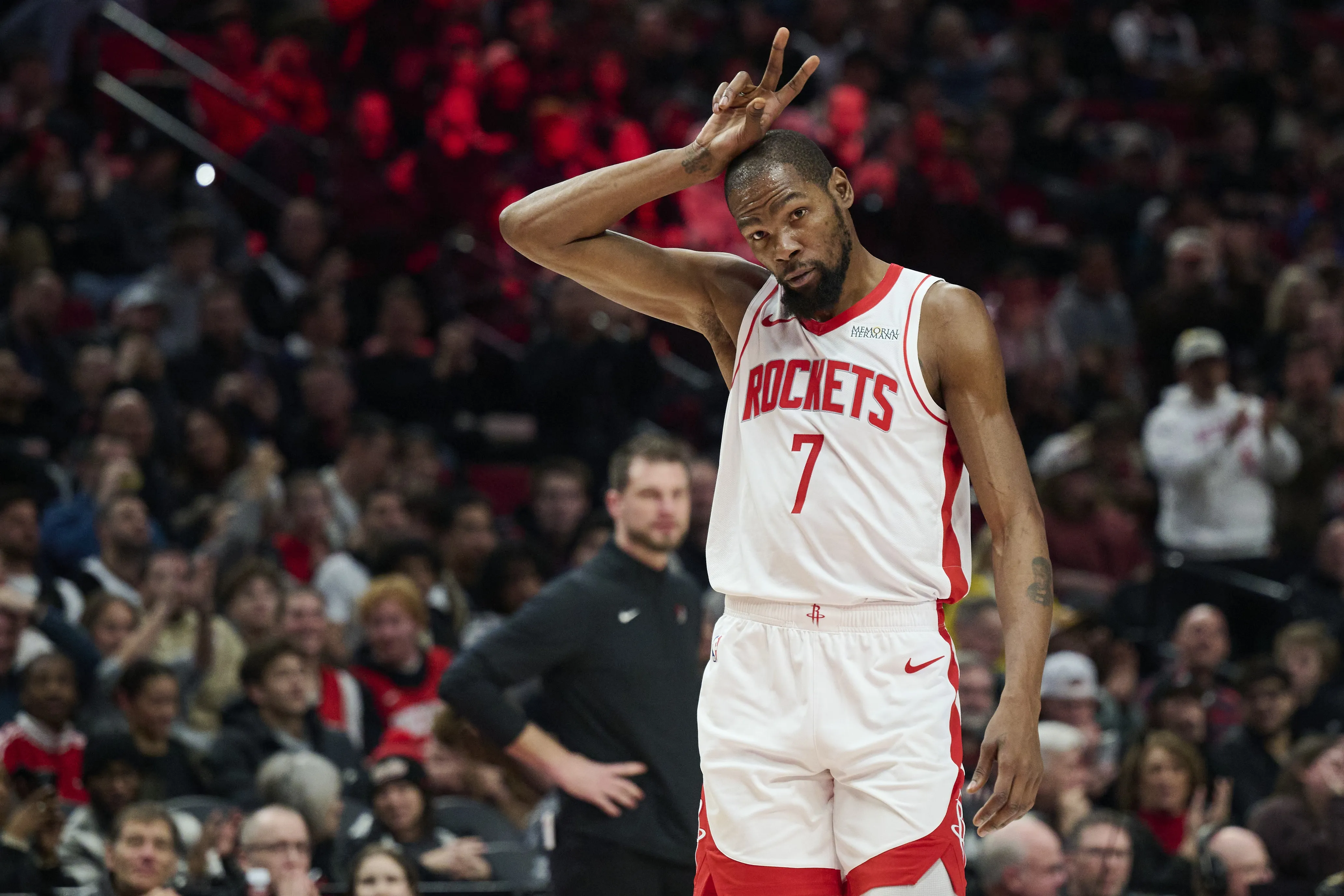 Durant Climbs Past Chamberlain as Rockets Let Late Lead Slip in Portland