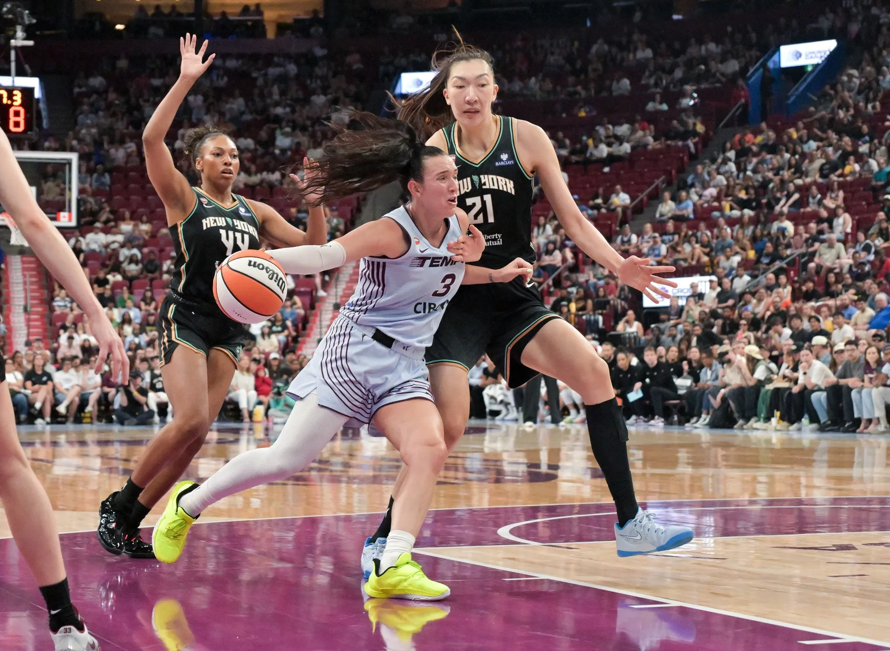Marina Mabrey Leads Tempo Past Liberty After Bizarre Shoe-Throwing Incident
